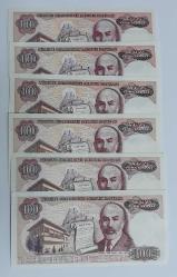 7. EMİSYON TAM HARF SETİ 6 ADET 100 LİRA