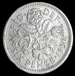 İngiltere 1956 6 Pence