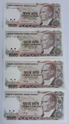 7. EMİSYON 4 ADET 5000 LİRA
