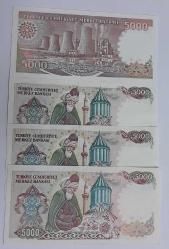 7. EMİSYON 4 ADET 5000 LİRA