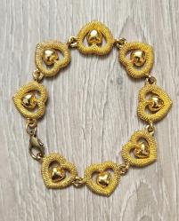 *** KALP ŞEKLİNDE KAPLAMA BİLEKLİK. METAL. YENİ-KULLANILMAMIŞ.