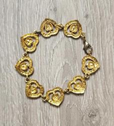 *** KALP ŞEKLİNDE KAPLAMA BİLEKLİK. METAL. YENİ-KULLANILMAMIŞ.