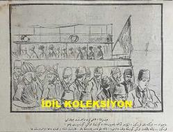 Osmanlıca Karagöz Mizah Dergisi-Gazetesi, Orijinal Dönem Basım, (Ottoman Magazine-Newspaper-Journal Illustré Cara-Gueuz) - 26 Ağustos 1922 - Sayı: 1507 - Hicri: 2 Muharrem 1341 - Rumi: 26 Ağustos 1338 - Karikatür: 