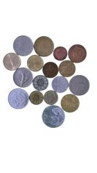 karışık yabancı madeni para lotu