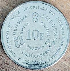BURUNDİ 10 Frank, 2011 ÇİL 