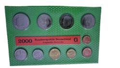 Almanya 1/2/5/10/50 Pfennig 1/2/2/2/5 Mark 2000G Yılına Ait Madeni Para Seti ÇİL