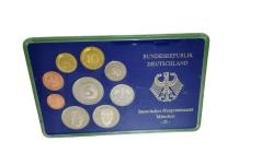 Almanya 1/2/5/10/50 Pfennig 1/2/2/2/5 Mark 1989D Yılına Ait Madeni Para Seti ÇİL