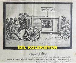 Osmanlıca Karagöz Mizah Dergisi-Gazetesi, Orijinal Dönem Basım, (Ottoman Magazine-Newspaper-Journal Illustré Cara-Gueuz) - 10 Mart 1926 - Sayı: 1876 - Karikatürist Kozma Togo'nun Musul Meselesine Dair Dışişleri Bakanı Tevfik Rüştü Aras'ı Tasvir Eden Çalışması: İngiliz Sefiri Yine Ankara'ya Gitti! 