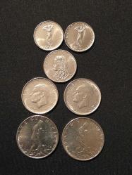 1977 TERS DÜZ MADENİ PARA SET ÇİL, 25-50 KURUŞ 1-2 1/2 LİRA