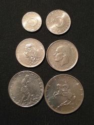 1975 MADENİ PARA SET ÇİL, 5-10-50 KURUŞ 1-2 1/2-5 LİRA