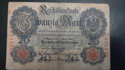 LOT.9 » 1914 YILI ALMAN İMPARATORLUĞU  20 MARK RESİMDE GÖRÜLDÜĞÜ GİBİ