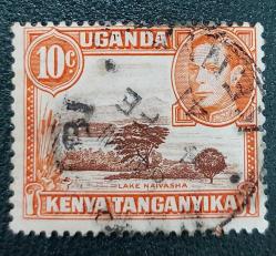 İngiliz sömürgesi Kenya -Uganda-Tanganika-damgalı