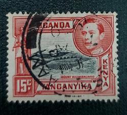 İngiliz sömürgesi Kenya -Uganda-Tanganika-damgalı