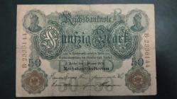 LOT.5 » 1910 YILI ALMAN İMPARATORLUĞU  50 MARK RESİMDE GÖRÜLDÜĞÜ GİBİ