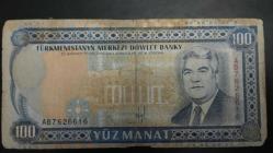 1995 YILI TÜRKMENİSTAN 100 MANAT RESİMDE GÖRÜLDÜĞÜ GİBİ