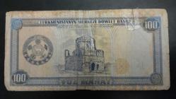 1995 YILI TÜRKMENİSTAN 100 MANAT RESİMDE GÖRÜLDÜĞÜ GİBİ
