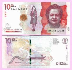 LOT.1 » Colombia 10000 Pesos 2021 p460a,UNC (TK 19 494) ÇİL