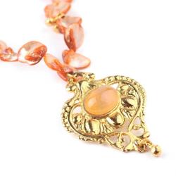 Sanatçı Tasarımı, Kök Taşlar ve Sedeften İmal Edilmiş Çok Şık Tasarım Kolye