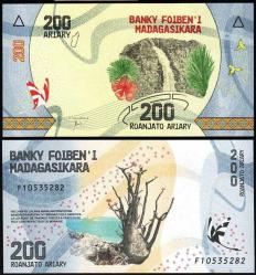 MADAGASKAR 100-200-500 FRANCS 2017, 3 LÜ SET, YABANCI KAĞIT PARA 