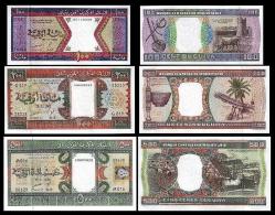 MORİTANYA 100-200-500 OUGUIYA 2002, 3 Lü Set Çil, Eski Yabancı Kağıt Para