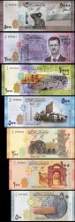 SURİYE 50-100-200-500-1000-2000-5000 POUND, 2013-2021 7 Lİ TAM SET, YABANCI KAĞIT PARA, 