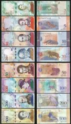 VENEZUELA 2013-2018 YILLARI 21 Lİ BOLİVAR SET, ÇİL, ESKİ YABANCI KAĞIT PARA