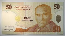 8. Emisyon 50 Yeni Türk Lirası E06 910760 Çil Kondisyonda Koleksiyonluk Eski Para