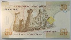 8. Emisyon 50 Yeni Türk Lirası A68 807037 Çil Kondisyonda Koleksiyonluk Eski Para