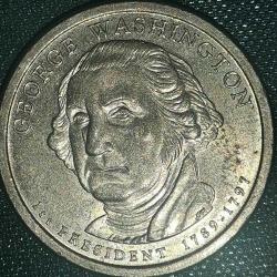 AMERİKA   2007 P  1 DOLAR  HATIRA  Başkanlık 1 $ Bozuk Para - George Washington (1789-1797)