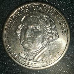 AMERİKA   2007  D  1 DOLAR  HATIRA  Başkanlık 1 $ Bozuk Para -  George Washington (1789-1797)