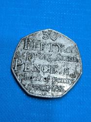 İngiltere 50 pence Hatıra para