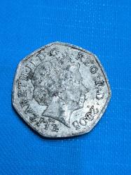 İngiltere 50 pence Hatıra para
