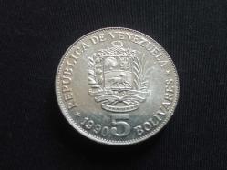 LOT.15 » VENEZUELA: 5 BOLİVARES 1990