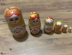 Dekoratif Geleneksel 6’mı Matruşka Bebek Seti - El Boyaması