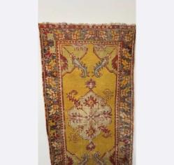 Kilim - 75 cm - 150 cm - Antika Türk Halısı İpek üzerine yün - Profesyonelce temizlenmiş - Türkiye - 20. yüzyıl ortaları Antika Türk Halısı ISparta Altın Rengi Zemin