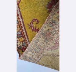 Kilim - 75 cm - 150 cm - Antika Türk Halısı İpek üzerine yün - Profesyonelce temizlenmiş - Türkiye - 20. yüzyıl ortaları Antika Türk Halısı ISparta Altın Rengi Zemin