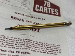 Antika Fransız tarot ve oyun kağıtları orijinal kutusunda