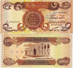 P#93a Irak 1000 Dinar 2003 ÇİL