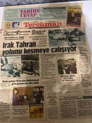 TERCÜMAN GAZETESİ - DOĞUM GÜNÜ HEDİYESİ (TURKISH NEWSPAPPER) - 26 EYLÜL 1980 - SADECE TEK YAPRAKTIR -Kenan Akın-Levent Çevik-Özden Akbal-Numanedo Rıza Pehlevi-Muhammed Rıza Pehlevi-Orgeneral Rogers-Evren-Kaddafi-Sayav Abay Muammer El Kaddafi-Ahmet Kabaklı-Dr R Oğuz Türkkan-Rauf Tamer-Nail Kesova-Ziya Keseroğlu-Necati Sener-Savaşta 4 Gün-Irak Tahran yolunu kesmeye çalışıyor-Irak İran birlikleri karada havada denizde kıyasıya çarpışıyor-Bakanlar Kurulu hükümet programını ele aldı-Orgeneral Rogers NATO tatbikatı için Türkiye’ye geldi-Türkiye Doğunun kapsamında Batının eşiğinde-Tarihe Cevap-Gün Işığında-Güçlü ve Milli Devlet-Atatürk Kılıcı-Hadislerle Müslümanlık-Yaşayan Türkçemiz-Pirincin Taşı-Öncelikler listesi okulun bile-Answer History-Büyük Dersane-Musiki Meseleleri-Ankara Üniversitesi Tıp Fakültesi Dekanlığı Galeri Lebriz-Edirne’den Kars’a Kadar-Sözün Kısası-Fikirler Görüşler Düşünceler