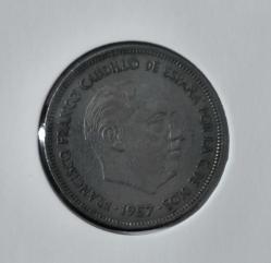 İSPANYA 25 PESETAS 1957