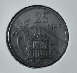İSPANYA 25 PESETAS 1957