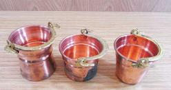 BAKIR MiNi DEKORATİF BaKRaÇLaR.....3 Adet