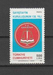 1992 SAYIŞTAYIN KURULUŞUNUN 130.YILI MNH