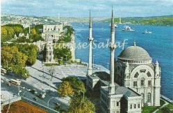 İstanbul - Dolmabahçe Camii, Dolmabahçe Sarayı ve Boğazın Görünümü