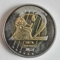 SPECIMEN FANTAZİ PARA  VATİKAN  2 EURO