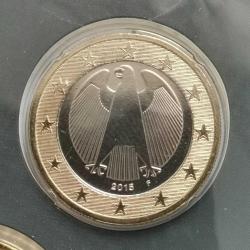 ALMANYA  2015  D    EURO SET   2 ADET  HATIRA 2 EURO  Alman Birleşmesi'nin 25.Yılı  - Alman Devletleri - Hesse SET İÇERİSİNDE  ÇİL