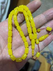 Osmanlı sıkma kehribar tespih habbeden büyük üstat Faruk yağmur usta eseri imzası üzerinde Osmanlı sıkma tespih