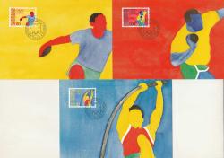 1984 Liechtenstein 84 Los Angeles Olimpiyat Oyunları Tam Seri 3 Adet Kartmaksimum