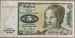 ALMANYA 5 MARK 1980 ÇOK TEMİZ RESİMDEKİ ÜRÜN