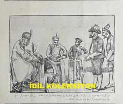 Osmanlıca Karagöz Mizah Dergisi-Gazetesi, Orijinal Dönem Basım, (Ottoman Magazine-Newspaper-Journal Illustré Kara-Gueuz) - 16 Nisan 1913 - Sayı: 508 - Hicri: 9 Cemaziyelevvel 1331 - Rumi: 3 Nisan 1329 - Karikatürist Ali Fuat Bey'in Çalışması: 